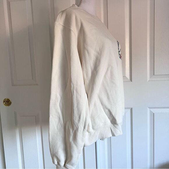 Madhappy Limited Local Optimist Support Network Crewneck Sweatshirt Large Cream - Picture 2 of 9